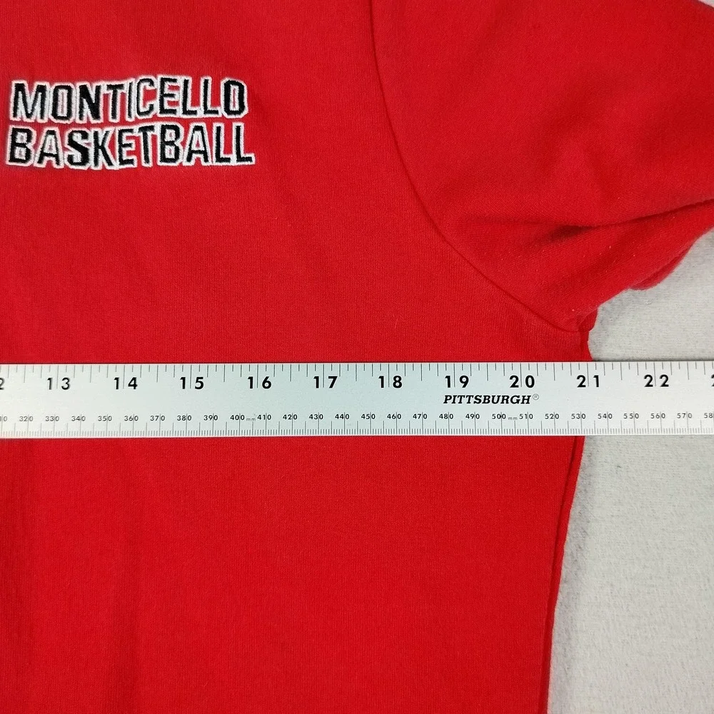 Monticello Basketball Jacket Womens XL Red Nike Dri Fit Full Zip Hoodie Warm Up